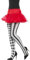 Smiffys Collant arlequin, blanc et noir