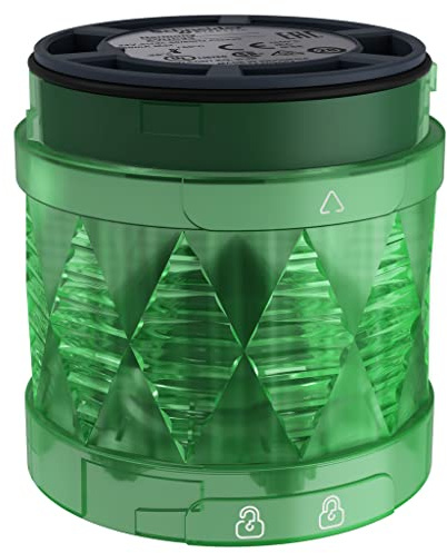 Schneider Electric Illuminated LED unit for modular tower lights, green, Ø60, steady, IP65, 24 V AC/DC
