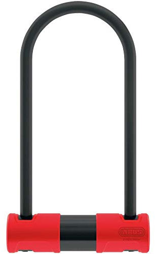 ABUS Bügelschloss 440A USH Alarm - Fahrradschloss mit Halterung und Alarmfunktion - ABUS-Sicherheitslevel 8-160 mm Bügelhöhe, Schwarz