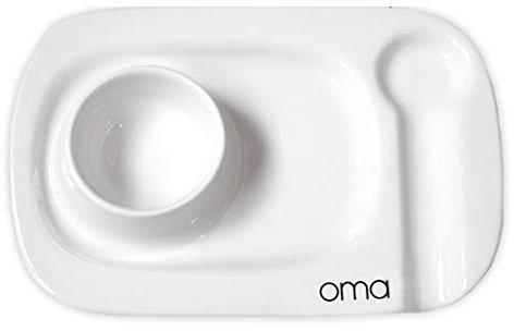 BonApart Eierbecher mit Löffelablage Eier Halter groß Porzellan Manufaktur Made in Germany (Oma)