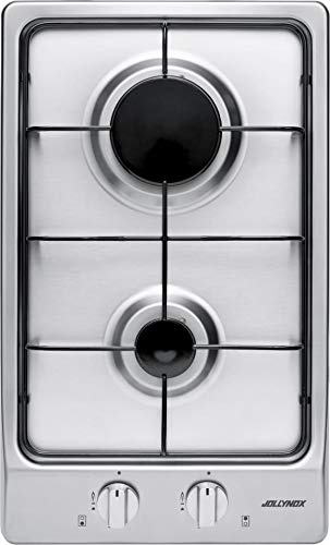 Piano cottura a gas 2 Fuochi Larghezza 30 cm colore Inox 1PVG2 Vega
