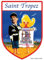 The LITTLESTICKER Aufkleber Blazon of The City, LE Gendarme de Saint Tropez für Auto, Motorrad, Roller, Computer, Laptop, PC, Spielkonsole, Dim. 5,7 x 8,9 cm