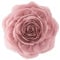 JWH 3D-Blumenkissen, dekoratives Dekokissen, rund, florales Akzent, Kissenbezüge, ästhetisch, niedliches Kissen, weicher Samt-Kissenbezug, handgefertigt für Couch, Schlafzimmer, 30.5 cm, Roségold