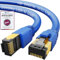 HB-DIGITAL 1m Câble RJ45 CAT 8 Cordon de brassage - Certifié GHMT - Cable Réseau Blindé AWG 24 S/FTP LSZH 40Gbps 2000MHz cuivre pur avec connecteurs dorés pour Switch PC TV Console de Jeux - Bleu