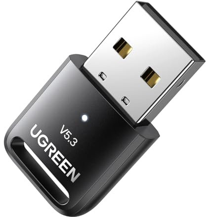 UGREEN Bluetooth Adapter 5.3 Bluetooth Stick für PC für Windows 11/10/8,1, Bluetooth USB Dongle für Maus, Tastatur, Kopfhörer, Handy, Controller
