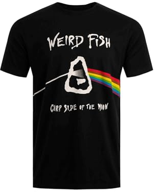 Weird Fish Carp Side Front Print Artist T-Shirt Black Size M