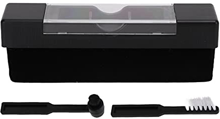 Vinyl Reinigungsset, Antistatische Schallplattenbürste mit Kohlefaser-Borsten und Reinigungstuch, 125mm für Plattenspieler und Vinyl-Liebhaber, Professionelle Reinigung für kristallklaren Sound
