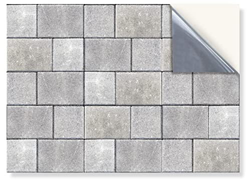 Stick & Go Repositionable Self Adhesive Dolls House Wallpaper 1:12 Scale (1 Sheet) - Old Paving Slabs - No. 209