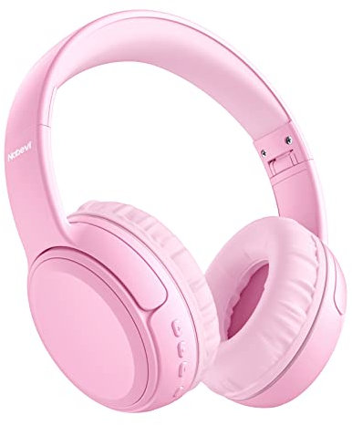 Nabevi Bluetooth Kopfhörer Kinder, Kinder Kopfhörer Kabellos und Kabel, 85/93dB Lautstärkegrenze, Bluetooth 5.1, HD Stereo, Faltbare, Over-Ear kinderkopfhörer mit Mikrofon für Tablet/iPad/Handys/PC