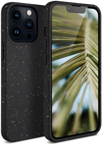 ONEFLOW Sama Sama Case kompatibel mit Apple iPhone 13 Pro – Nachhaltige Handyhülle aus Pflanzenfasern, Hülle biologisch abbaubar ohne Plastik, vegan und umweltfreundlich – Schwarz