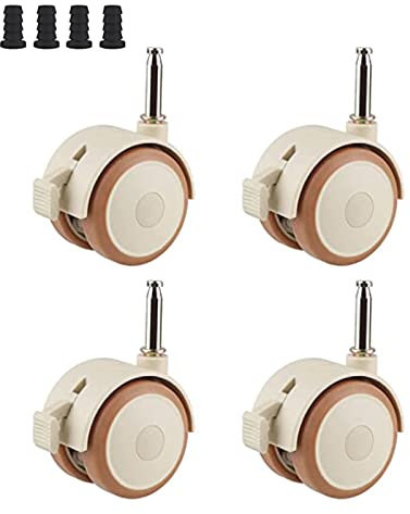 4 Piezas Universales para Muebles Ruedas Giratorias 360, Rueda Universal Cuna de Madera Maciza, Rueda de Muebles con Freno para Cuna Bebés con Freno, para Niños aptas para Cuna de Bebé