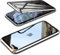 QiiStar Privacy Case for iPhone SE 2020/2022 & iPhone 8/7 Magnetic Phone Case,Front and Back Tempered Glass 360° Full Body Case,Metal Bumper with Anti Peep Screen and Crystal Clear Back Cover,Silver