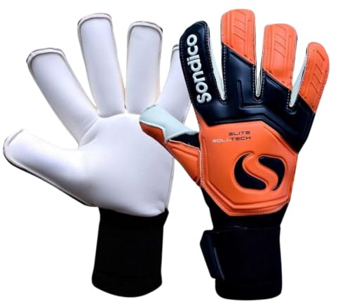 Sondico Elite Rolltech målvaktshandskar för män svart/orange 8