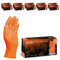 PROGRIP Gants nitrile taille L Orange [Avec double épaisseur et texture diamantée] - Gants nitrile à usage unique pour atelier, industrie et montage - Gants nitrile à usage unique (500 pcs)
