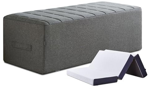 Inofia Folding Mattress Cover, Foldable Mattress Storage Bag, Sofa Bed Cover,Durable Carry Case Fits for 15cm King Tri Folding Mattress,Washable(Mattress Not Included)