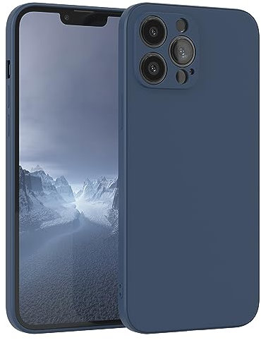 EAZY CASE - Silikonhülle für iPhone 13 Pro Max Hülle Silikon Case Blau weich stoßfeste Handyhülle iPhone 13 Pro Max Schutzhülle mit Kameraschutz Dünn Premium Schutz Cover TPU Phone Bumper Dunkelblau