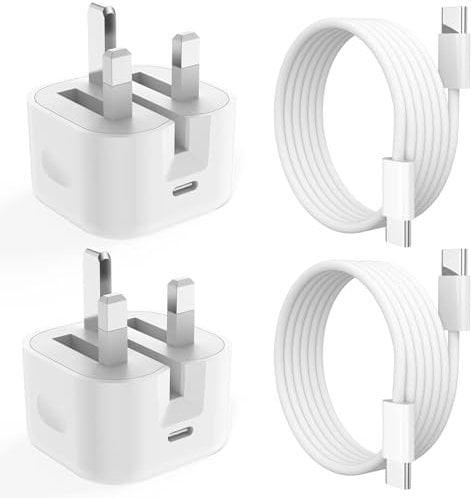 【MFi Certified】 iPhone 15 16 Charger Fast Charging, 2 Pack PD 20W USB C Wall Charger Plug with 2M Fast Charging USB C Cable for iPhone 16/16 Pro/16 Pro Max/15/15 Pro/15 Pro Max, iPad Pro/Air/Mini/10th