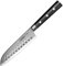 Culinaris Santokumesser Klein, Klingenlänge 13 cm aus hochwertigem Deutschen Edelstahl. Profi Kochmesser Küchenmesser mit dreifach genietetem ergonomischen Hartharz Griff