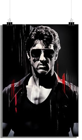 25 Artstreet Sylvester Stalloneposter - Cobra Filmposter - Actionfilmikoneposter - Kult Porträt - Hochwertigesposter - Perfekt zum Einrahmen (50x70)