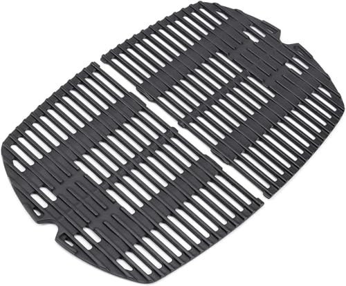 Nordic Bbq Store Lot de 2 grilles de cuisson en fonte 7645 pour Weber Q200, Q220, Q2000, Q2400 Series Grilles à gaz, pour Weber 396000, 396001