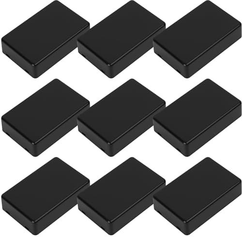 9 Pcs ABS Plastic Project Box, Waterproof Electronic Enclosure Case, Surface-Mounted Adaptable Box, Black/70x45x18mm