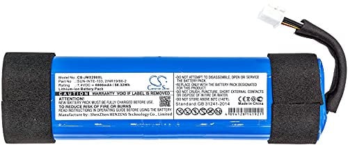 6800mAh 50.32Wh Battery Replacement for JBL JBLXTREME2BLKAM, JBLXTREME2BLUAM, Xtreme 2 Wireless Bluetooth Speaker fit Part No. 2INR19/66-2, SUN-INTE-103