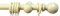 Price Pixel Wooden Curtain Pole – 28mm Curtain Rail Pole – Premium Quality Natural Wood Finials Balls Rings, Fixed Length Curtain Pole, Ideal for Any Room, Home Office (Cream, 120 cm)
