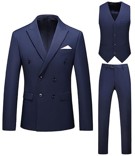Completo con Pantaloni per Cerimonia Vestito Lilla Uomo Vestito Classico Sportivo Uomo Vestito Matrimonio Invitato Uomo Offerte Vestiti Uomo Abiti Giapponesi Uomo Completo Uomo Gessato Blu Tute da