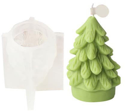 Silikonform für Weihnachtsbaum, Kerzen, Tannenzapfen, Beton, Gips, Bastelbedarf für Tischdekoration, Heimdekoration