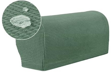 Hearda Sofa Armrest Protectors 2/4/6PCS/Set, Armrest Covers Stretchy Chair Couch Arm Protector Stretch Fit, Non-Slip Sofa Arm Caps Slipcovers for Armchairs, Sofas (Lapis Green,Set of 2)