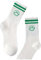 Tindo Weiße Socken mit Smilie Motiv Lustige Verrückte Socken für Männer und Frauen Geschenksocken Unisex Einheitsgröße 36-43 Crew Socks 1-Paar Grün
