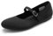 DREAM PAIRS Zapatos Planos Casuales con Puntera Redonda para Mujer Cómodos sin Cordones con Plantilla Acolchada,Size 38.5,Negro,DWUMFA2519
