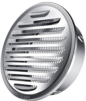 Rejilla de Ventilación de Acero Inoxidable, Rejilla Anti Insectos para Salida de Aire, Rejilla de Extracción de Aire, Cubierta de Escape para Extractor de baño, Cocina, Garaje(7.5in/190mm)