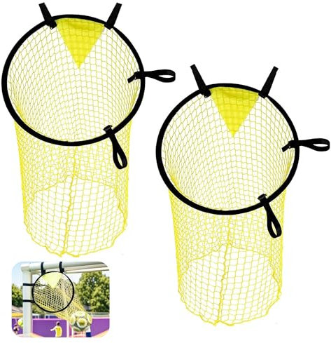 Top Bins Football Targets, 2 Pack Football Goal Target Bag, 45 CM Soccer Top Bins Target Net, Top Corner Football Targets Net Goals Foldable Portable Goal Target for Kids Adults(Yellow)