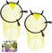 Top Bins Football Targets, 2 Pack Football Goal Target Bag, 45 CM Soccer Top Bins Target Net, Top Corner Football Targets Net Goals Foldable Portable Goal Target for Kids Adults(Yellow)