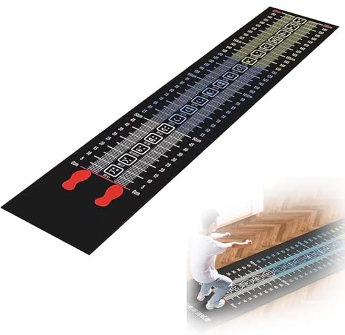 MTTXY 250 x 50cm Standing Jumping Mat, Long Jump Test Mat for Kids, Jump Rope Pads Non Slip Jump Practice, Jumping Measuring Training Equipment, for Gym School Home