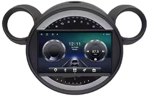 Android 15 Coche Radio GPS 9 Pulgadas Pantalla Táctil para BMW Mini Cooper Countryman R56 R60 2011-2013 Navegación GPS BT WiFi USB WiFi DSP Reproductor De Pantalla Mandos Volante