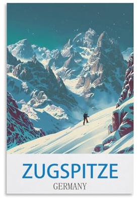 1000-teiliges Puzzle Zugspitze, Deutschland, Ski-Puzzles für Erwachsene, Kunstwerk, Hauswanddekoration, anspruchsvolles Puzzle für Familienspiele, 38 x 26 cm