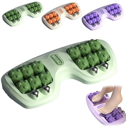 Tragbarer Dual-Fußmassageroller, 2026 Dual-Druckpunkt, F-Root M-Assager Roller zur Linderung von Plantarfasziitis, Reflexzonenmassagegerät für Zuhause, Büro, verbesserte Durchblutung