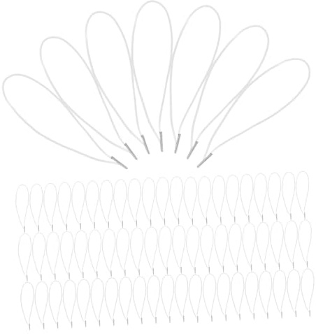 GARIOUANS 100 Stück Elastisches Band mit Metallenden Stretch Schnur für DIY Masken Partyhüte Menüs Abzeichen Rundes Dehnbares Band zum Befestigen und Buchbindung