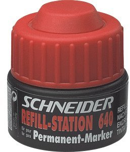 Schneider Schreibgeräte Refill station Maxx 640, Nachfülltinte für Marker Maxx 130/133, 30 ml, rot