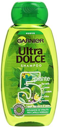 Garnier Ultra Dolce 5 Piante Shampoo Infusione di Vitalità per Capelli Normali, 250 ml
