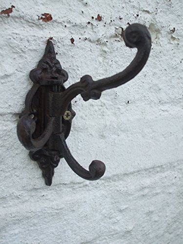 Deko-Impression Dreifachhaken, Wandhaken, 3er, drehbar, Gusseisen, braun, Landhausstil