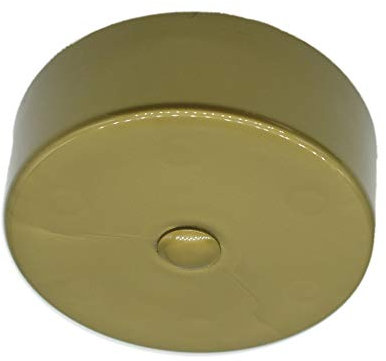 Verteilerdose Gold Kunststoff mit Zubehör ø 73x24mm Verteilerbaldachin Aufputzdose Anschlussdose