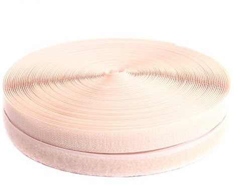 TUKA 25m x 20mm Klettband zum aufnähen, Rückseite Nicht selbstklebend, 25 meter Flausch & 25m Hakenband, 20mm breit Klettverschluss, Extra Stark Haftkraft Flausch & Haken, Beige TKB5004 beige