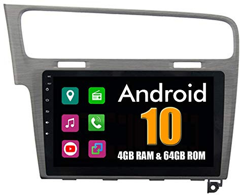 Roverone 10,2 Pollici Sistema Android Autoradio GPS per Volkswagen Golf 7 2013-2017 con navigazione radio stereo Bluetooth specchio Link Full touch screen