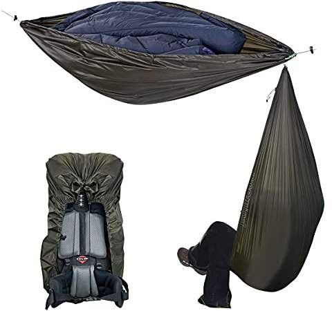 onewind Gear Hängematte Mini Storage Camping Rucksack Regenhülle Tragbarer Ausstatter Underbelly Gear Sling Hängematte (70-90L)