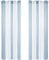 Deconovo Transparente Gardinen Wohnzimmer mit Ösen, Voile Ösenschals Boho Fensterschal Durchsichtig Nadelstreifen, 175x140 cm(HöhexBreite), Hellblau, 2er Set
