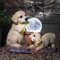 GloBrite Solar Labrador Dogs Garden Ornaments | Solar Ornaments | Solar Powered Crackle Ball Light | Garden Decorations Solar Animal | Labrador Ornaments Garden Décor
