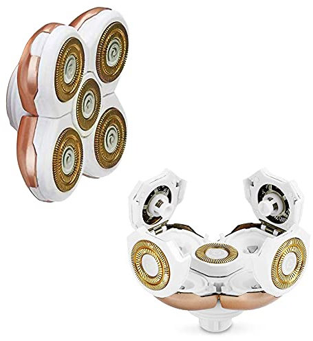 EwaCCen Damen Elektrorasierer Ersatzköpfe 5 Beine Haarentfernung Rasierer Ersatzköpfe 4D schwimmende Köpfe Ersatzklingen für Frauen